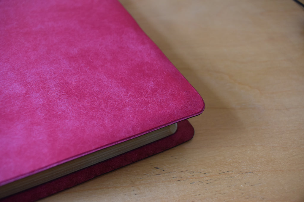 ESV Thinline Bible - Handbound Colour Italian Leather - Fuchsia