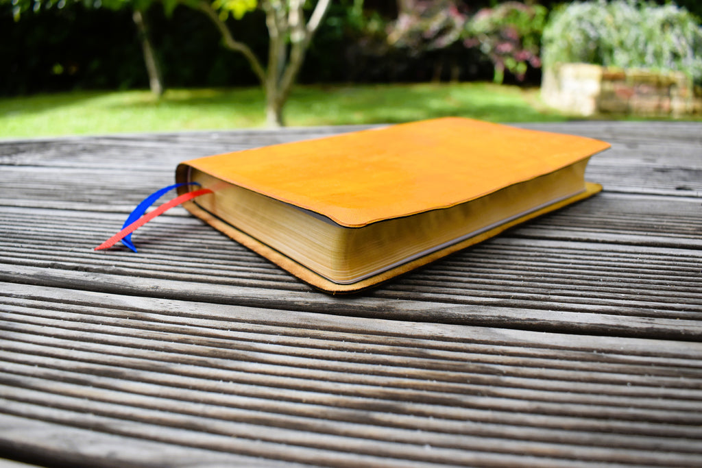 ESV Thinline Bible - Handbound Colour Italian Leather - Burnt Sienna