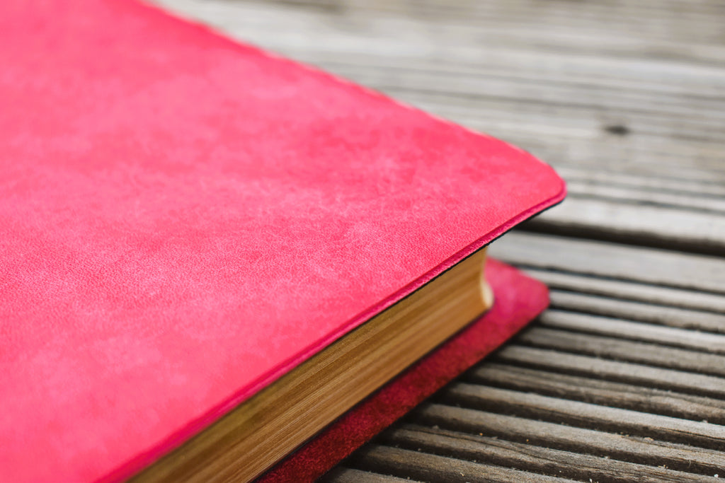 ESV Thinline Bible - Handbound Colour Italian Leather - Fuchsia