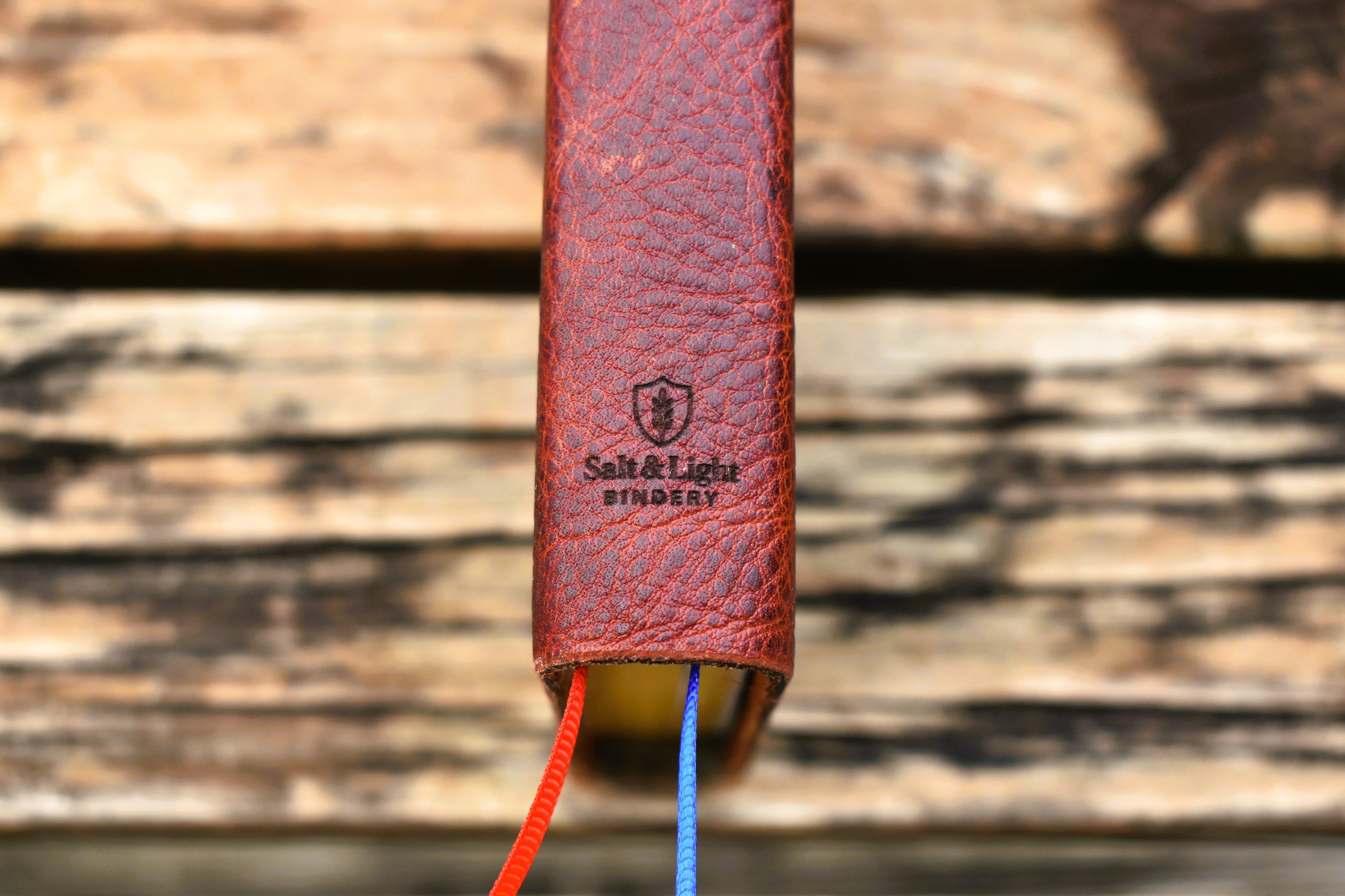 ESV Thinline Handbound Leather Bible - Red Wrangler, Personalised