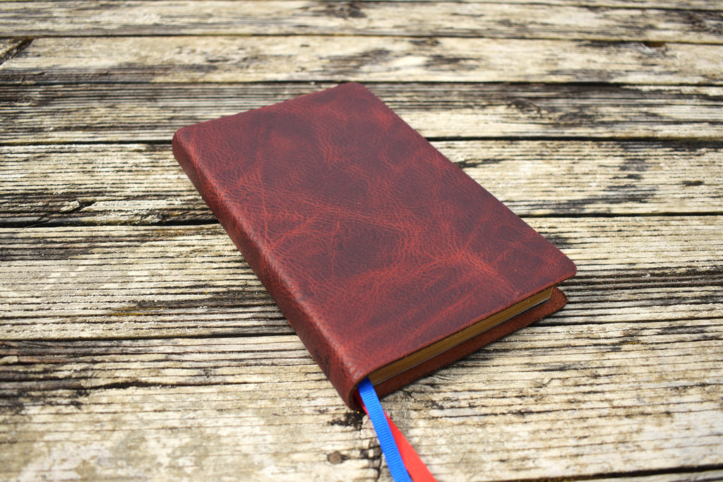 ESV Thinline Handbound Leather Bible - Red Wrangler, Personalised